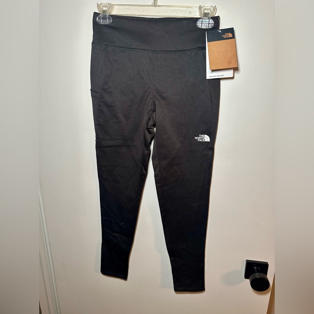 NWT The North Face girls black winter warm tight leggings Size Large (12)